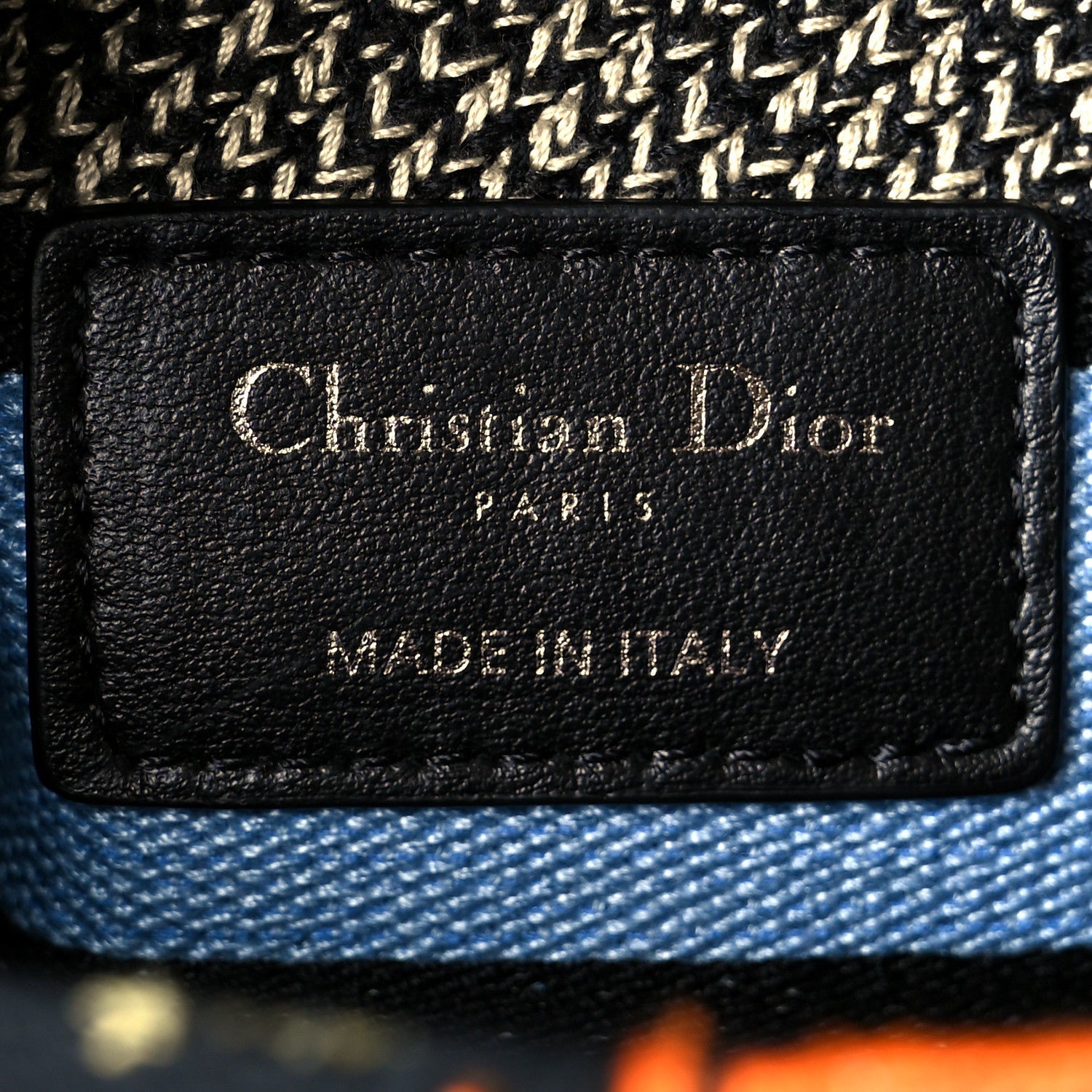 Christian Dior Canvas Pixel Zodiac Embroidered Medium Lady D-Lite Nero Multicolor