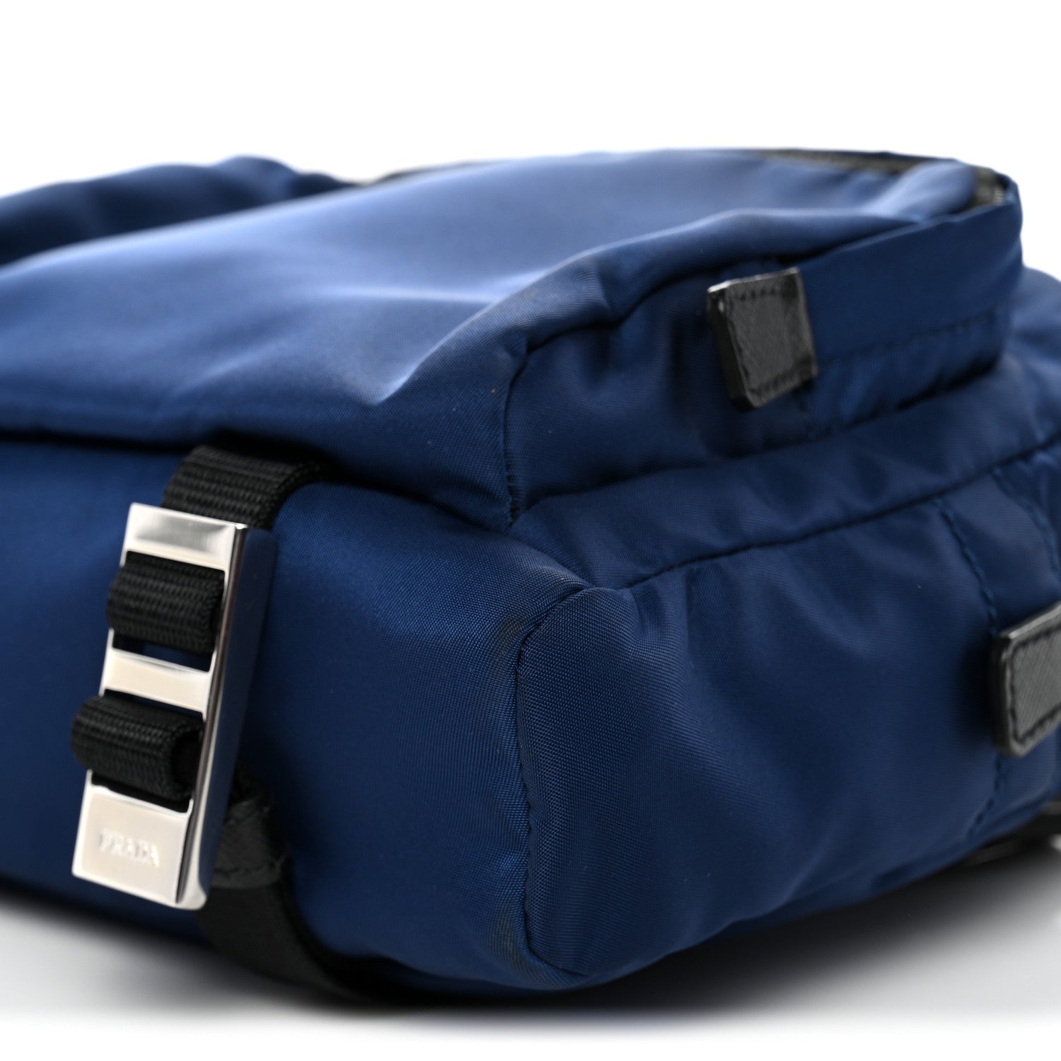 Prada Tessuto Nylon Montagna Messenger Bag  Blue Black