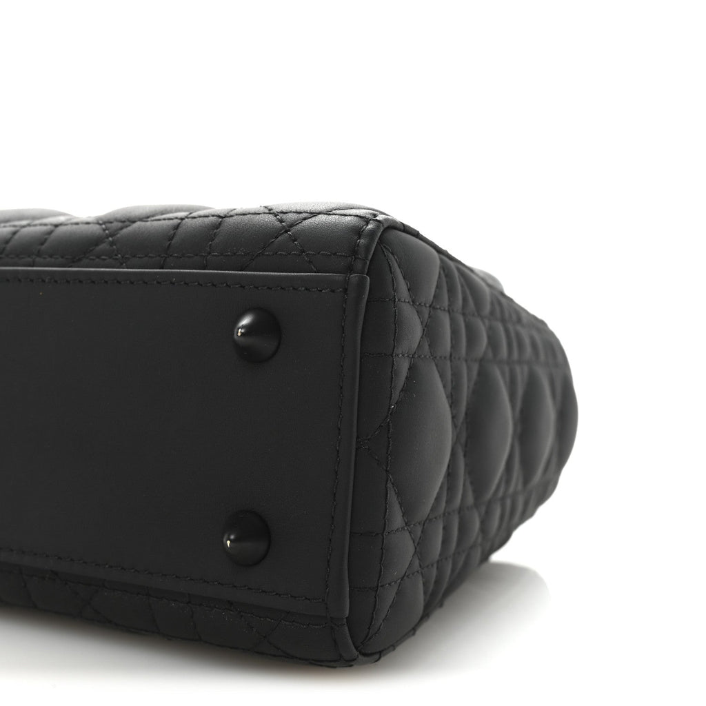 Christian Dior Ultra Matte Calfskin Cannage Small My ABCDior Lady Dior Black