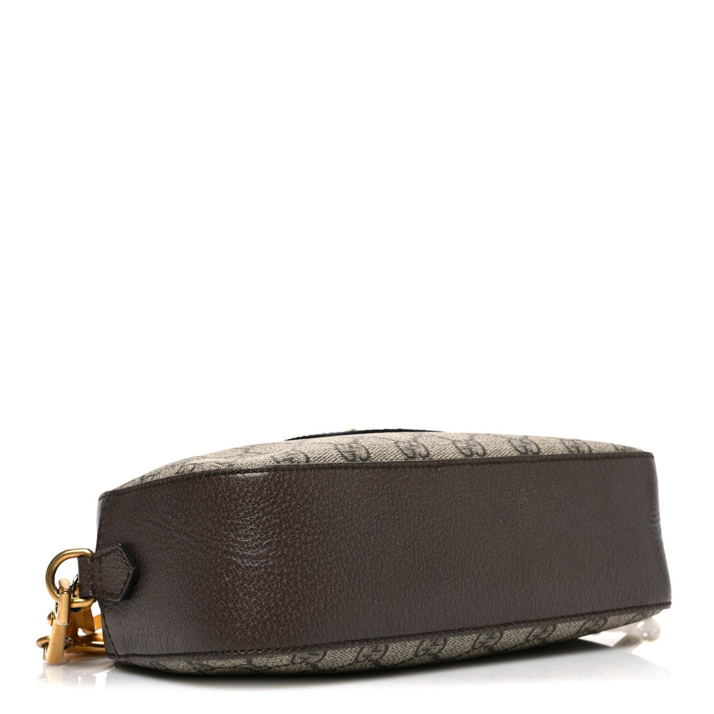 Gucci GG Supreme Monogram Web Neo Vintage Shoulder Bag Beige New Acero Crop