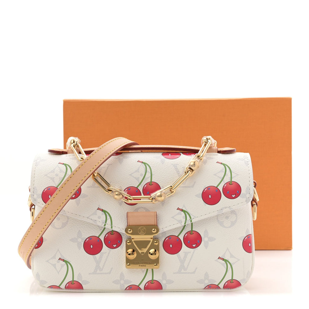 Louis Vuitton LV X TM Monogram Cerises Pochette Metis East West White