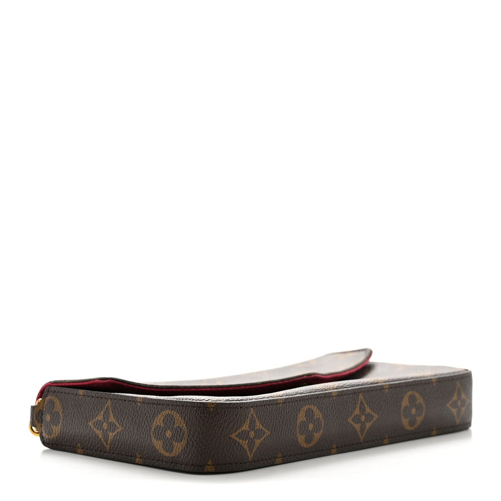 Louis Vuitton Monogram Pochette Felicie Chain Wallet Fuchsia