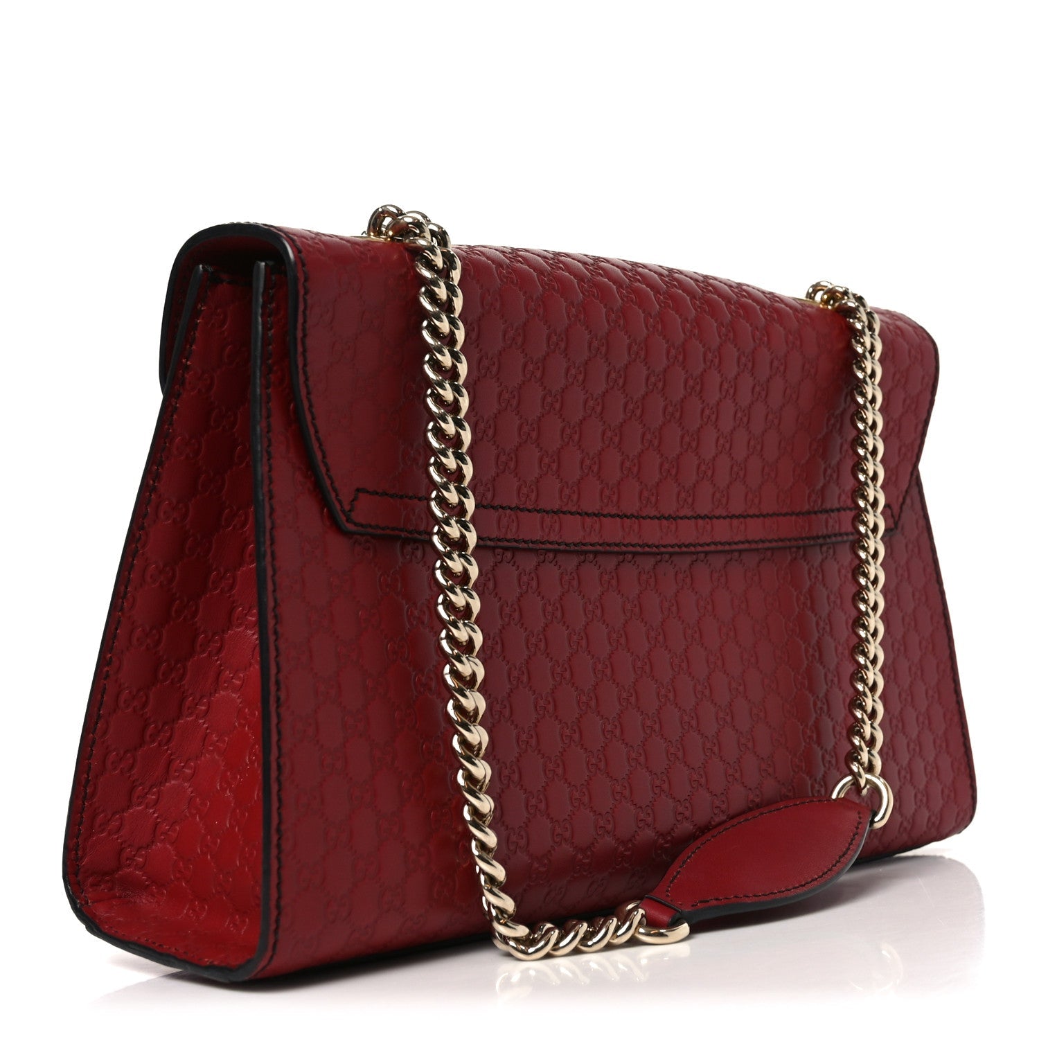 Gucci Microguccissima Medium Emily Chain Shoulder Bag Red