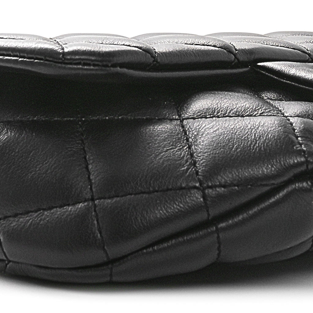 Chanel Calfskin Quilted CC Uniform Flap Belt Bag Black