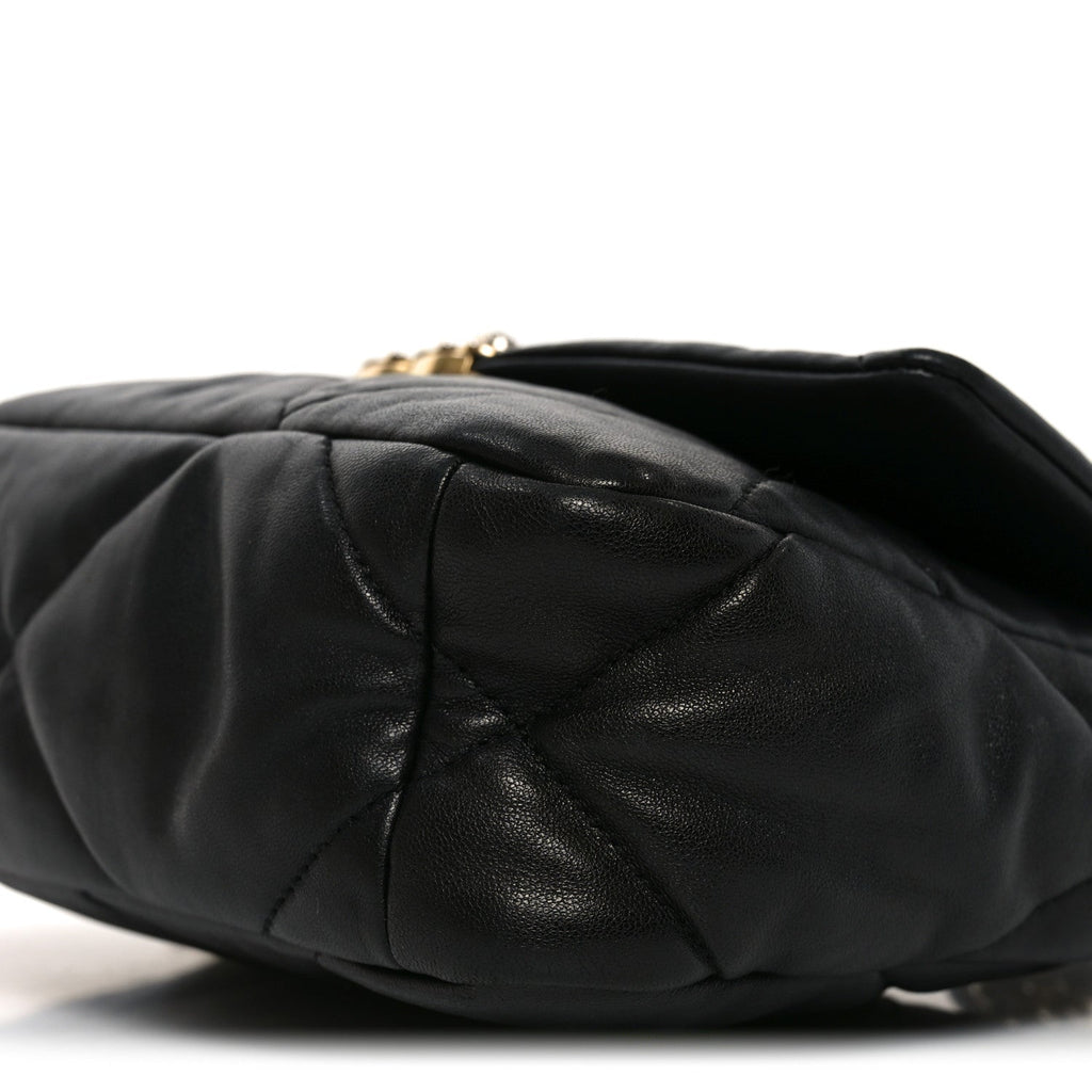 Chanel Lambskin Quilted Medium Chanel 19 Flap Black