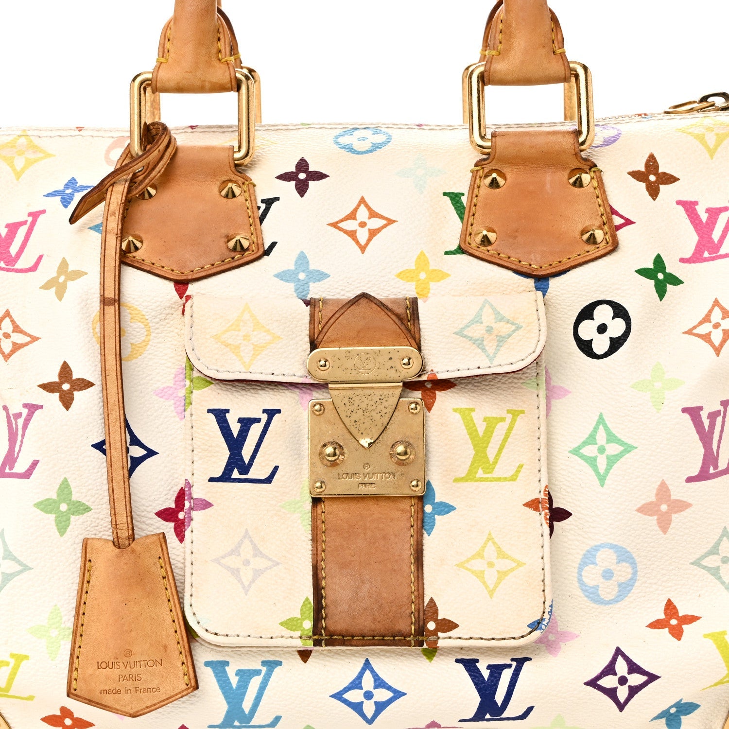 Louis Vuitton Monogram Multicolor Speedy 30 White