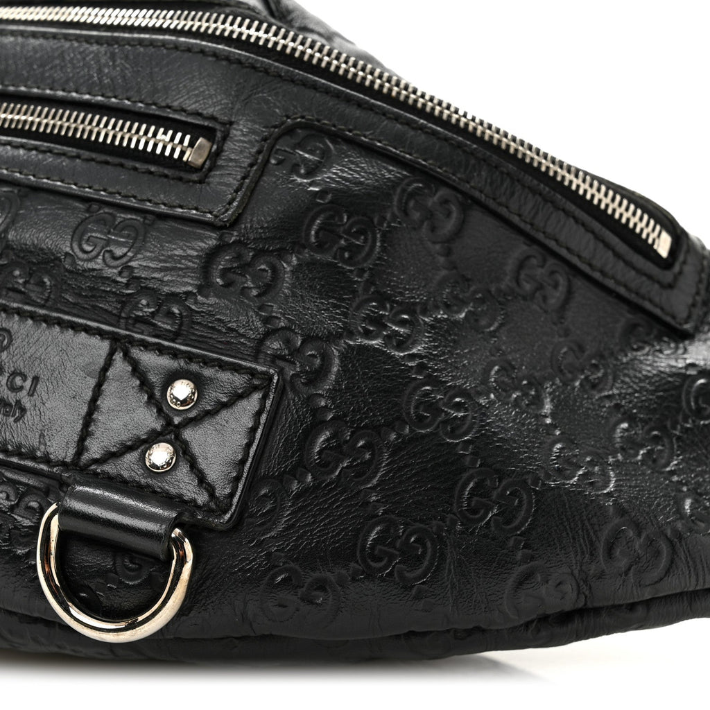 Gucci Guccissima Web Belt Bag Black