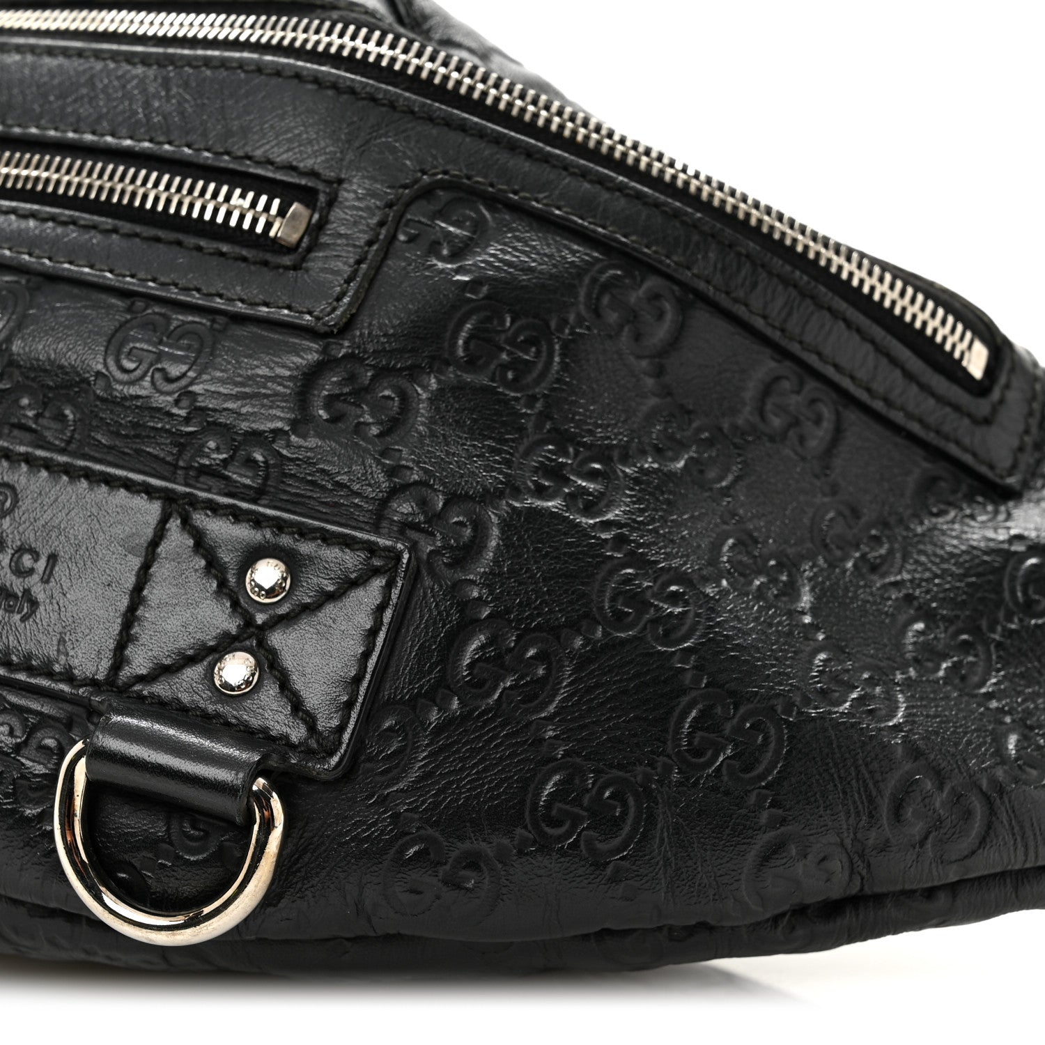 Gucci Guccissima Web Belt Bag Black