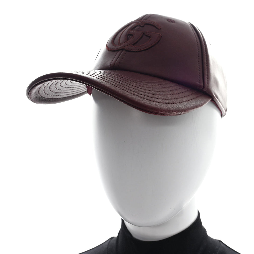 Gucci Nappa GG Baseball Hat M Burgundy