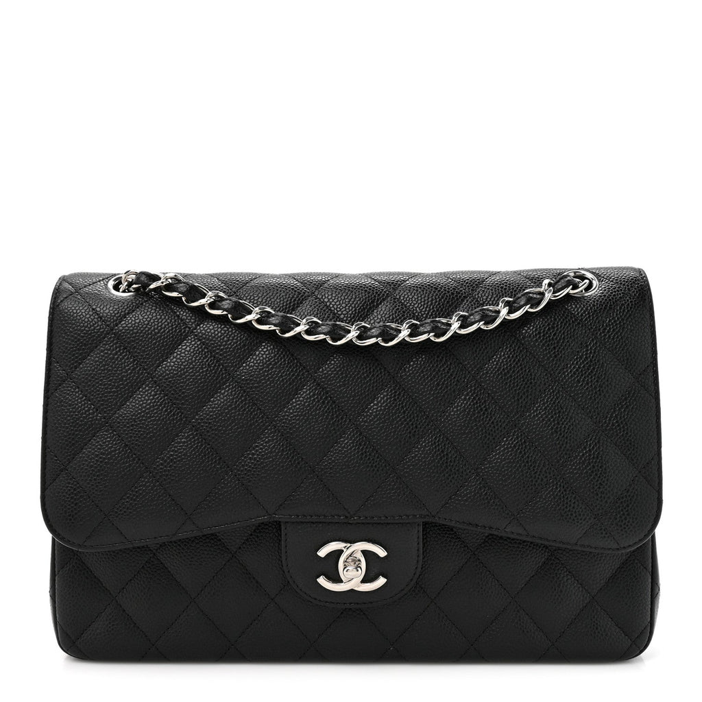 Chanel Caviar Quilted Jumbo Double Flap Black