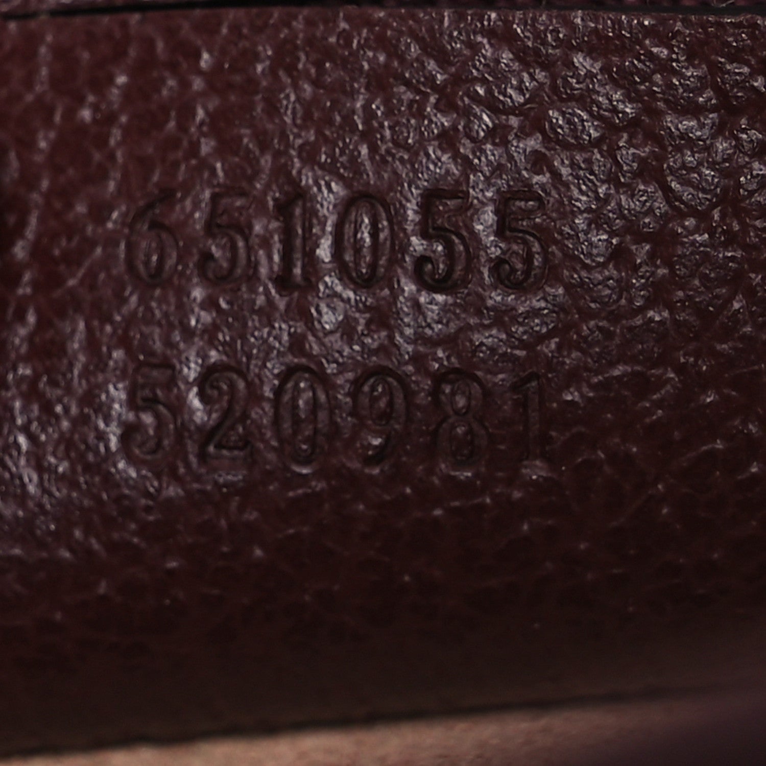 Gucci GG Supreme Monogram Textured Dollar Calfskin Web Small Ophidia Padlock Top Handle Bag Bordeaux