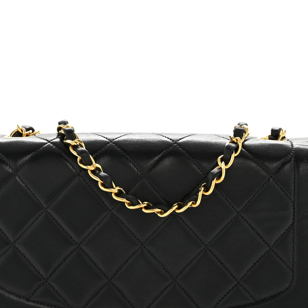 Chanel Lambskin Quilted Medium Single Flap Black