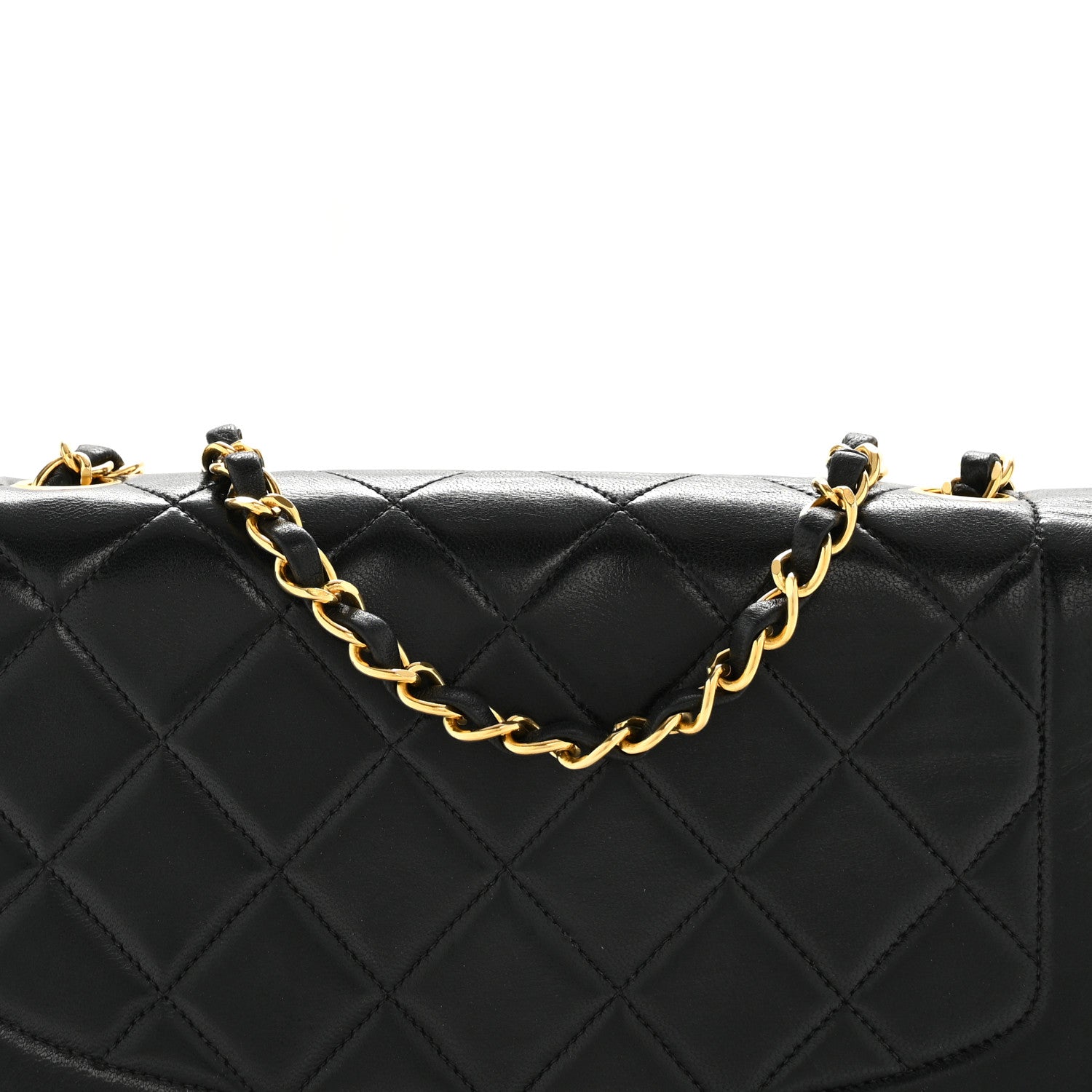 Chanel Lambskin Quilted Medium Single Flap Black