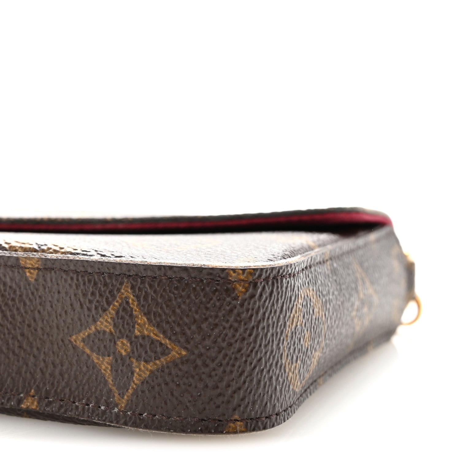 Louis Vuitton Monogram Pochette Felicie Chain Wallet Fuchsia