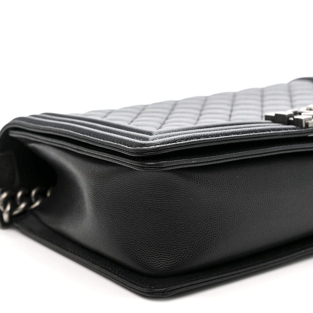 Chanel Caviar Quilted New Medium Boy Flap Black