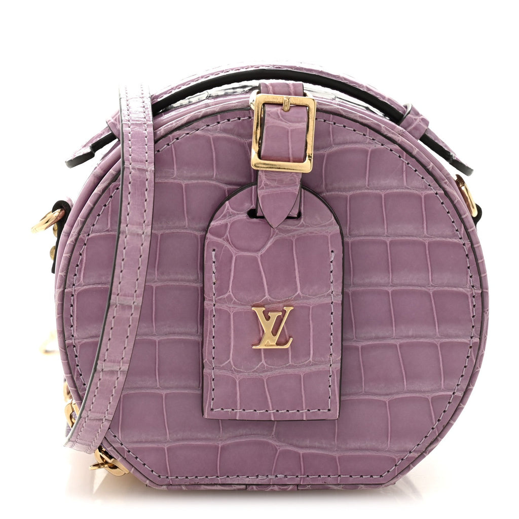 Louis Vuitton Alligator Mini Boite Chapeau Purple