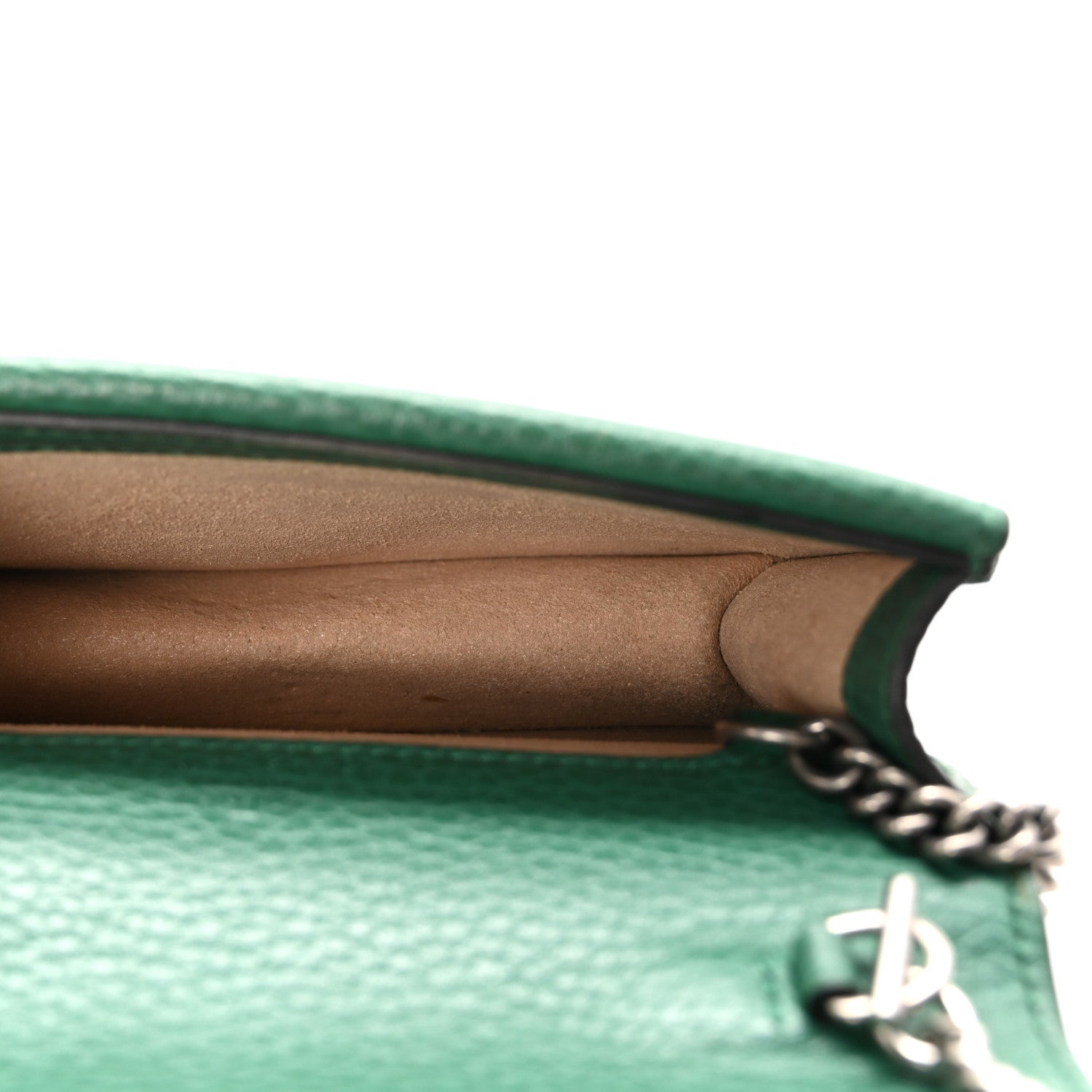 Gucci Dollar Calfskin Crystal Super Mini Dionysus Shoulder Bag Emerald