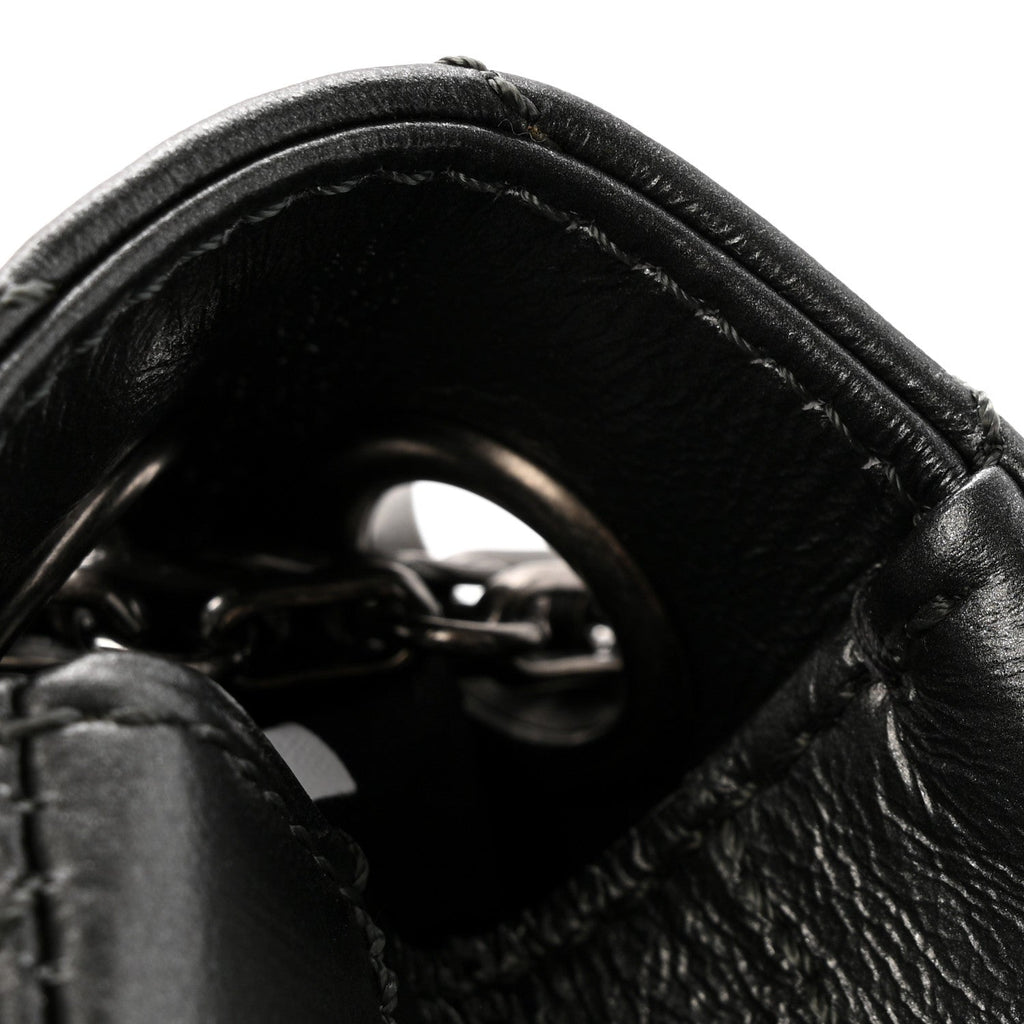 Chanel Metallic Aged Calfskin Chevron Quilted 2.55 Reissue Mini Flap Grey