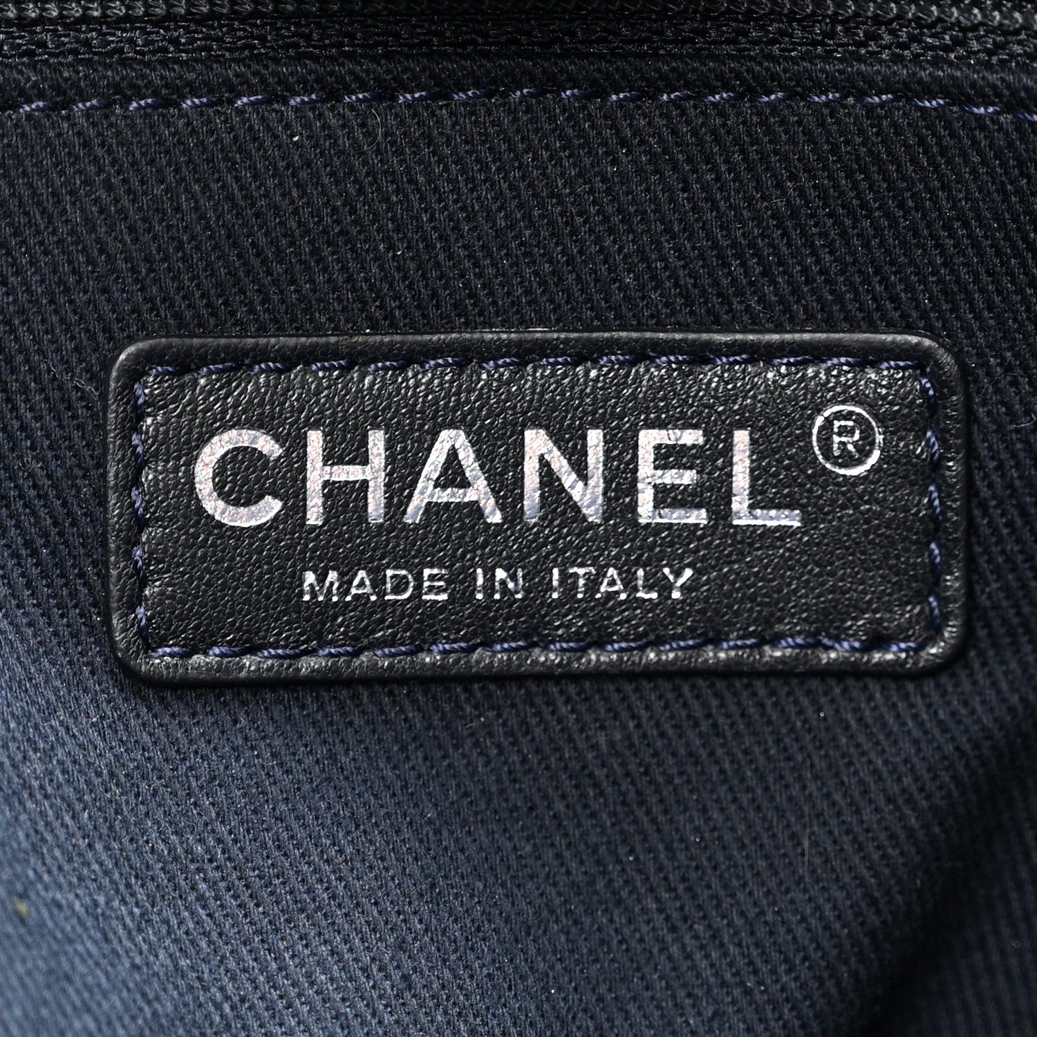Chanel Denim Large Deauville Tote Dark Blue