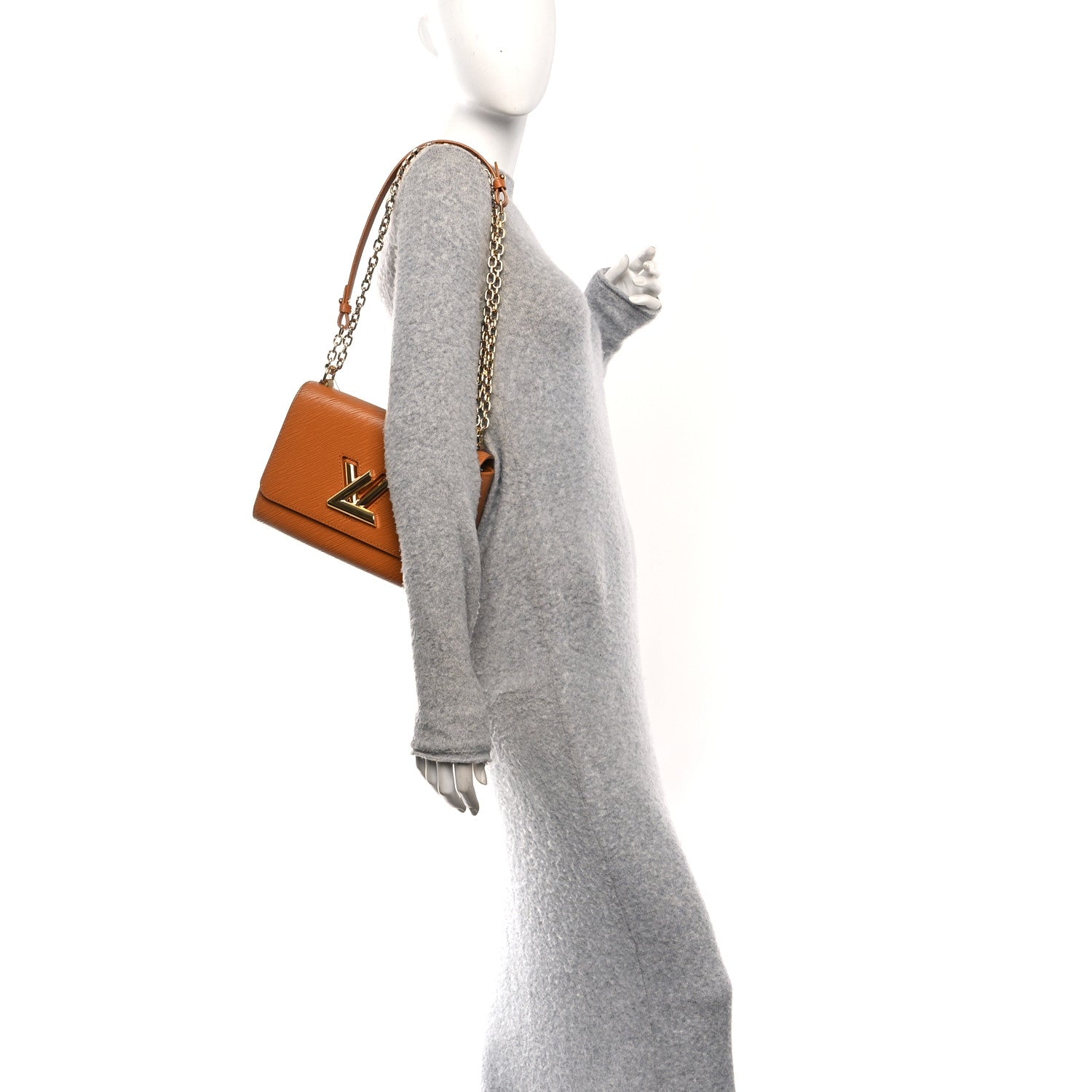 Louis Vuitton Epi Twist Shoulder Bag MM Gold Miel
