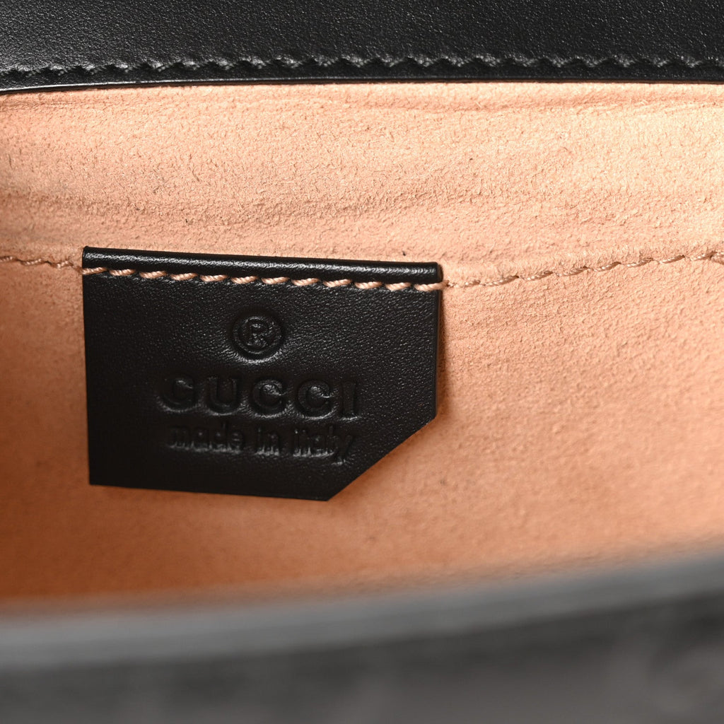 Gucci Guccissima Small Padlock Shoulder Bag Black