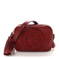 Gucci Sakai Be Green Calfskin Diagonal Stitched Small Blondie Shoulder Bag Rosso