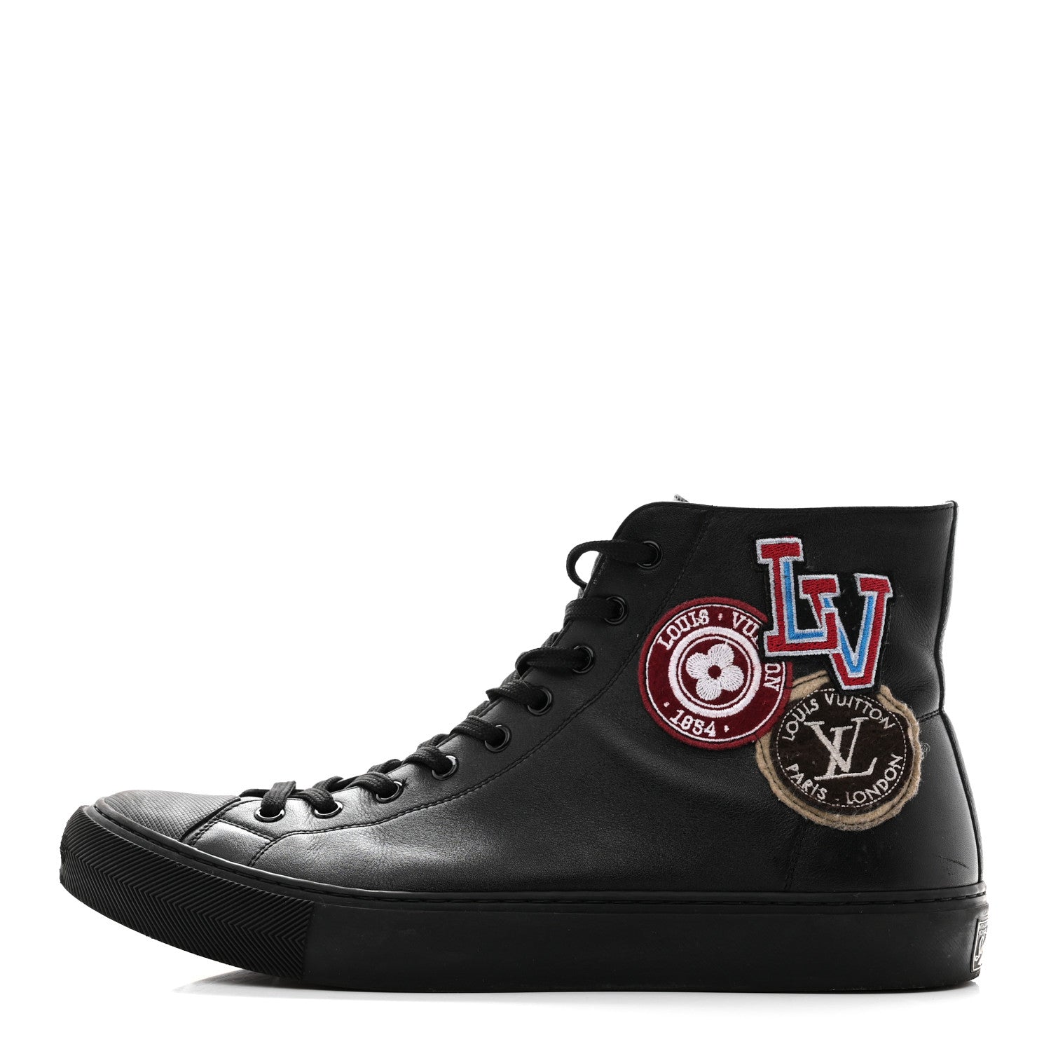 Louis Vuitton Calfskin LV League Tattoo Sneaker Boots 8.5 Black