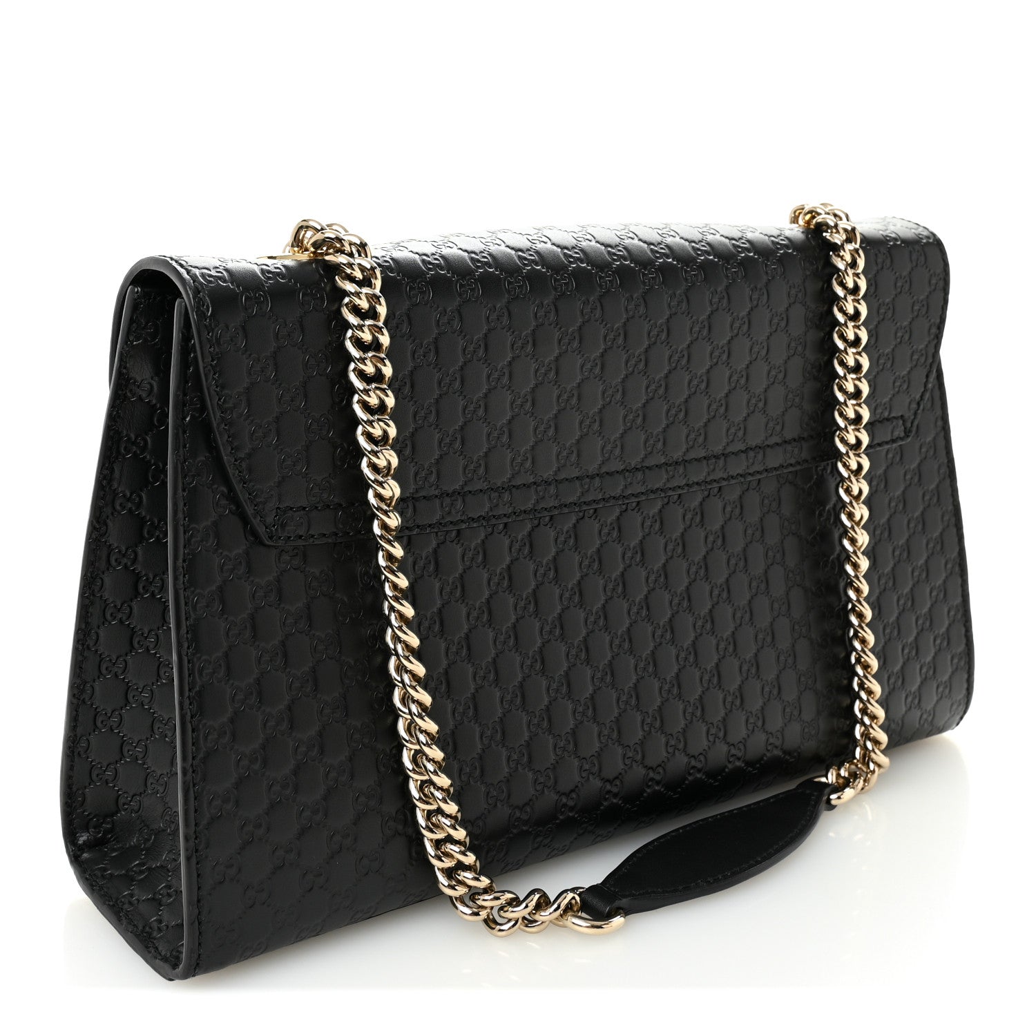 Gucci Microguccissima Medium Emily Chain Shoulder Bag Black