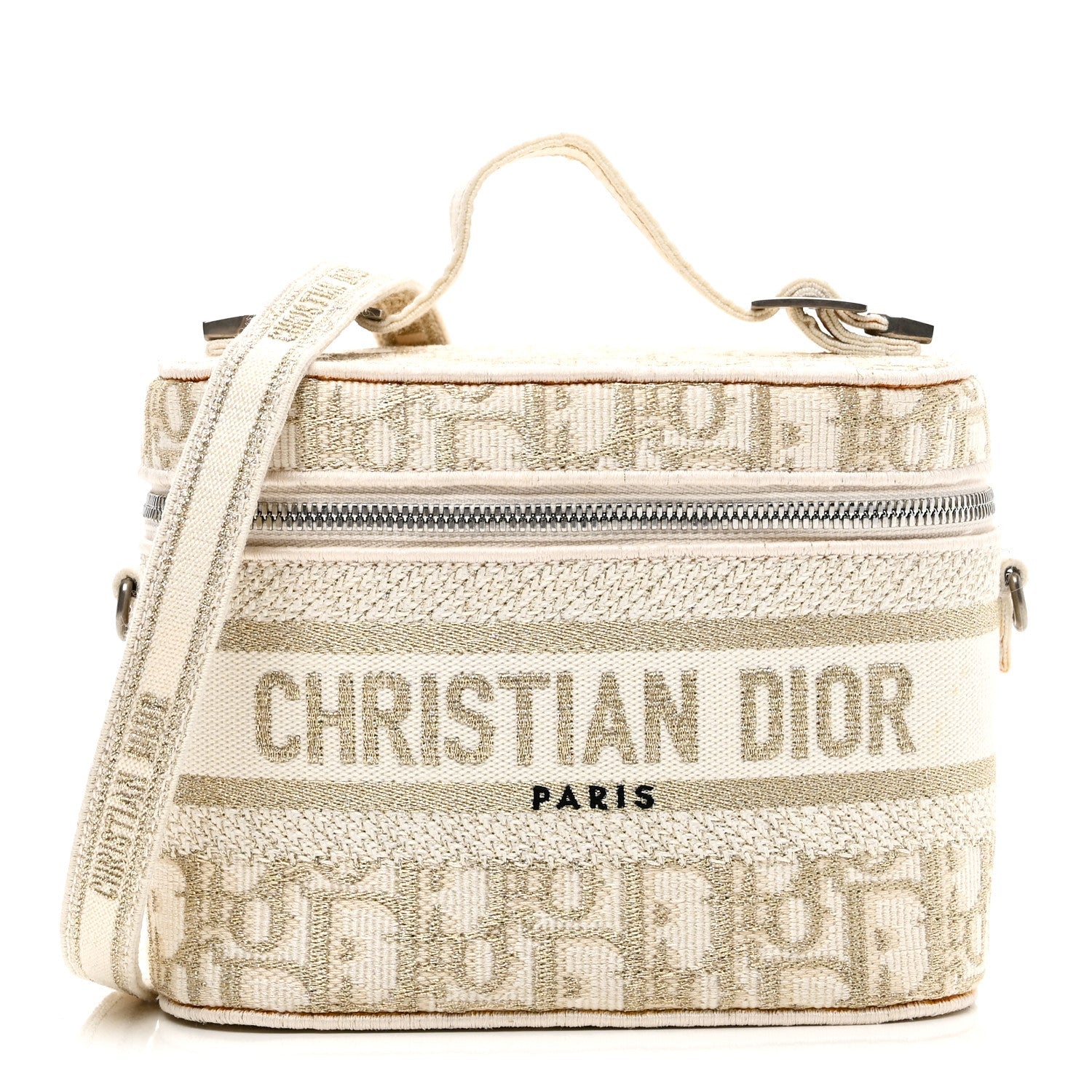 Christian Dior Oblique Diortravel Vanity Case Pale Gold