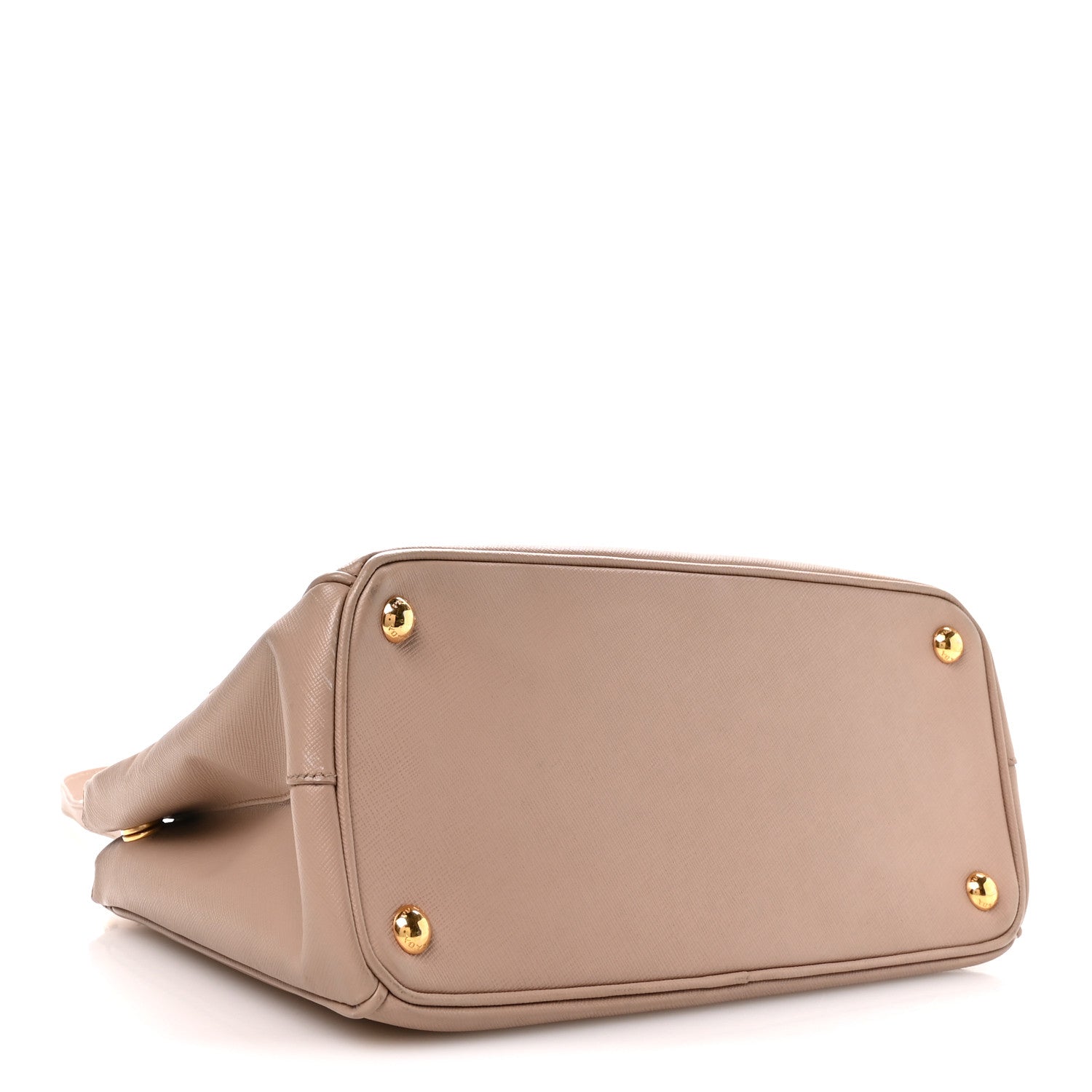 Prada Saffiano Small Galleria Double Zip Tote Cammeo