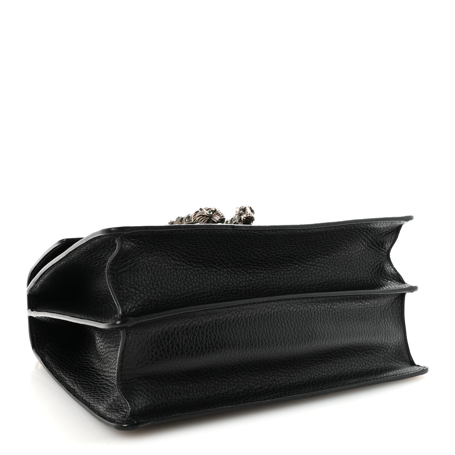 Gucci Dollar Calfskin Crystal Web Medium Dionysus Bamboo Top Handle Bag Black Black Diamond