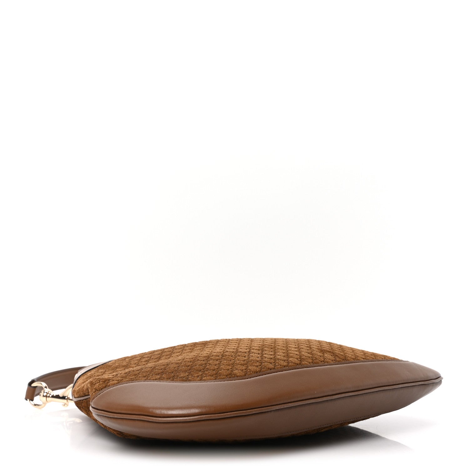 Gucci GG Suede B Medium Shoulder Bag Brown