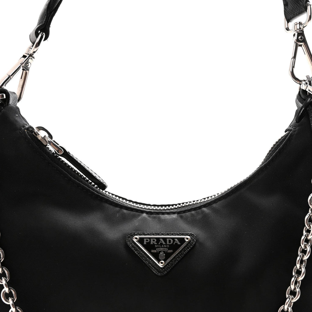 Prada Nylon Re-Edition 2005 Shoulder Bag Black
