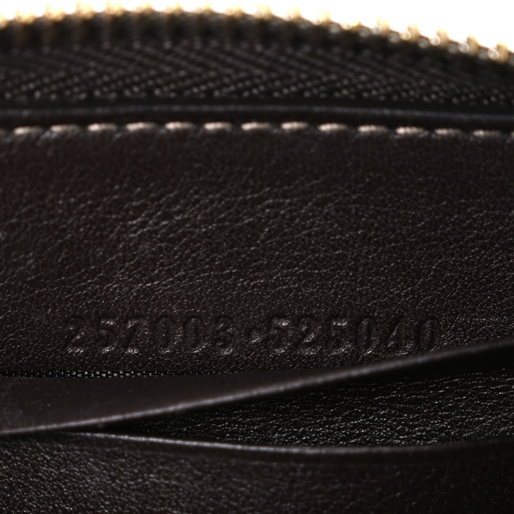 Gucci Monogram Mayfair Zip Around Wallet Dark Brown