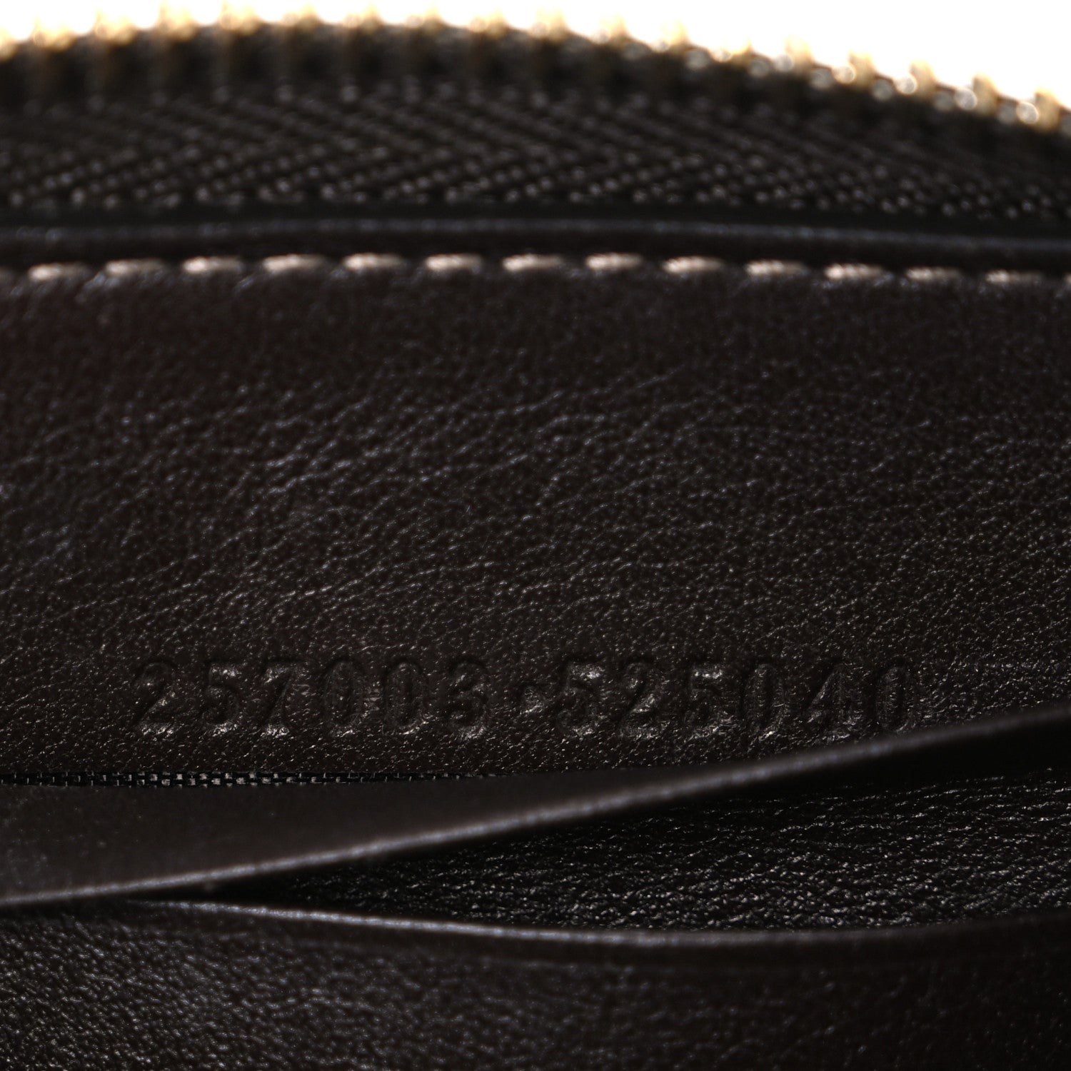 Gucci Monogram Mayfair Zip Around Wallet Dark Brown