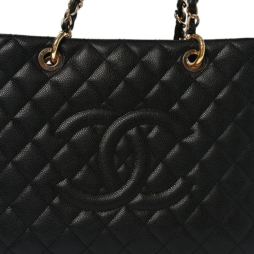 Chanel Caviar Quilted Grand Shopping Tote GST Black