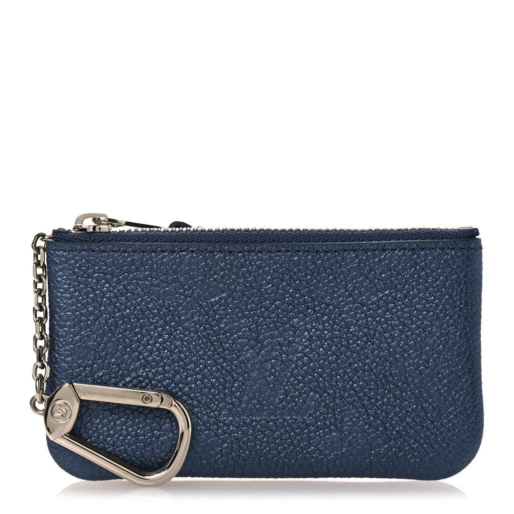 Louis Vuitton Metallic Empreinte Monogram Giant Key Pouch Navy Nacre