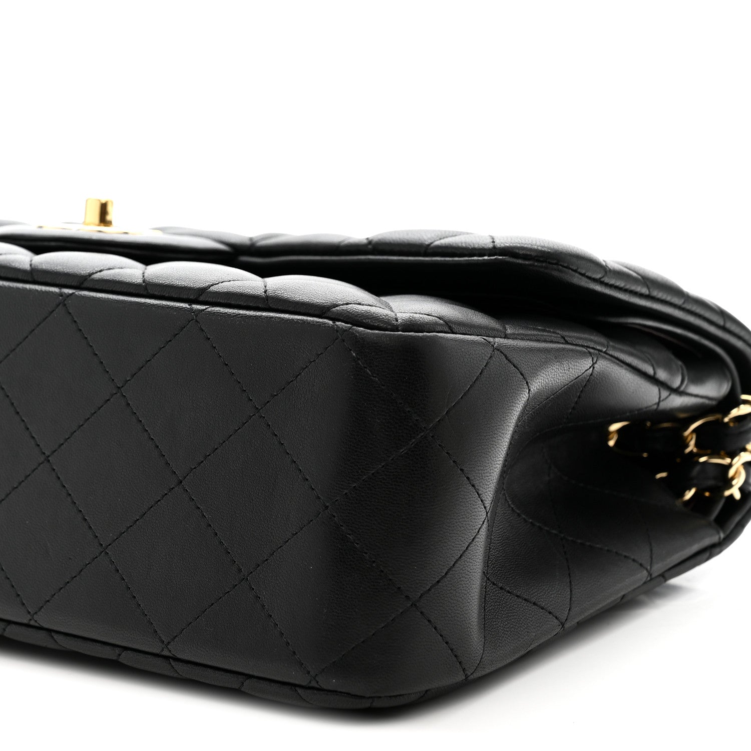 Chanel Lambskin Quilted Jumbo Double Flap Black