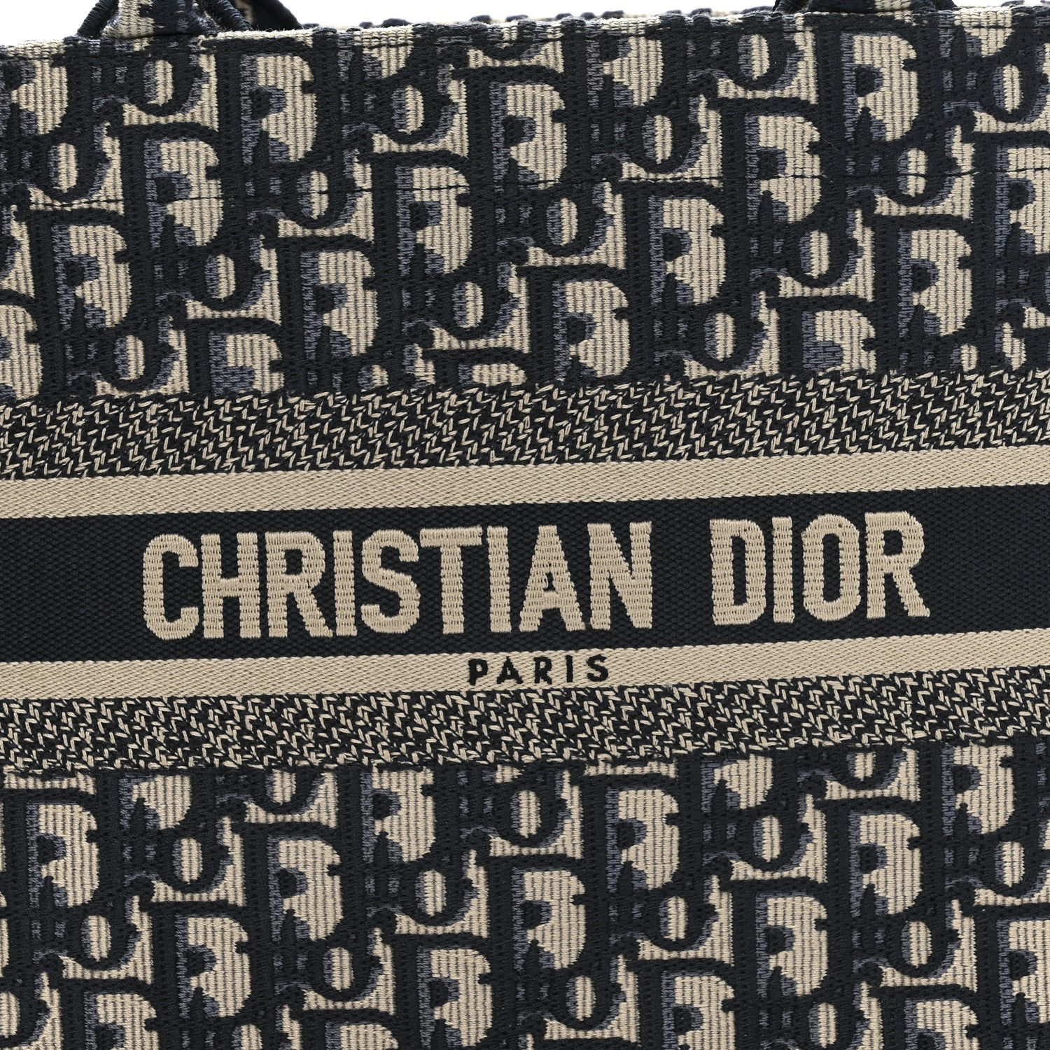 Christian Dior Oblique Small Book Tote Blue Multicolor