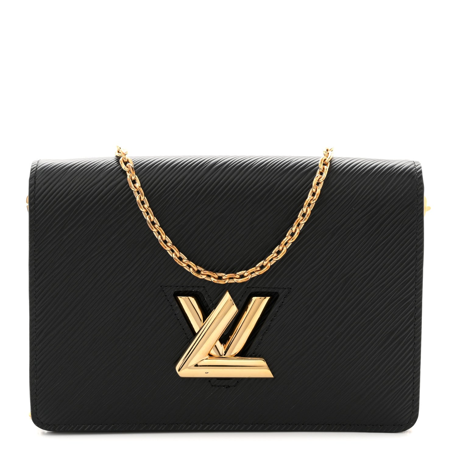 Louis Vuitton Epi Twist Belt Chain Wallet Black