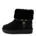 Louis Vuitton Suede Calfskin Shearling Aspen Platform Ankle Boots 37 Black