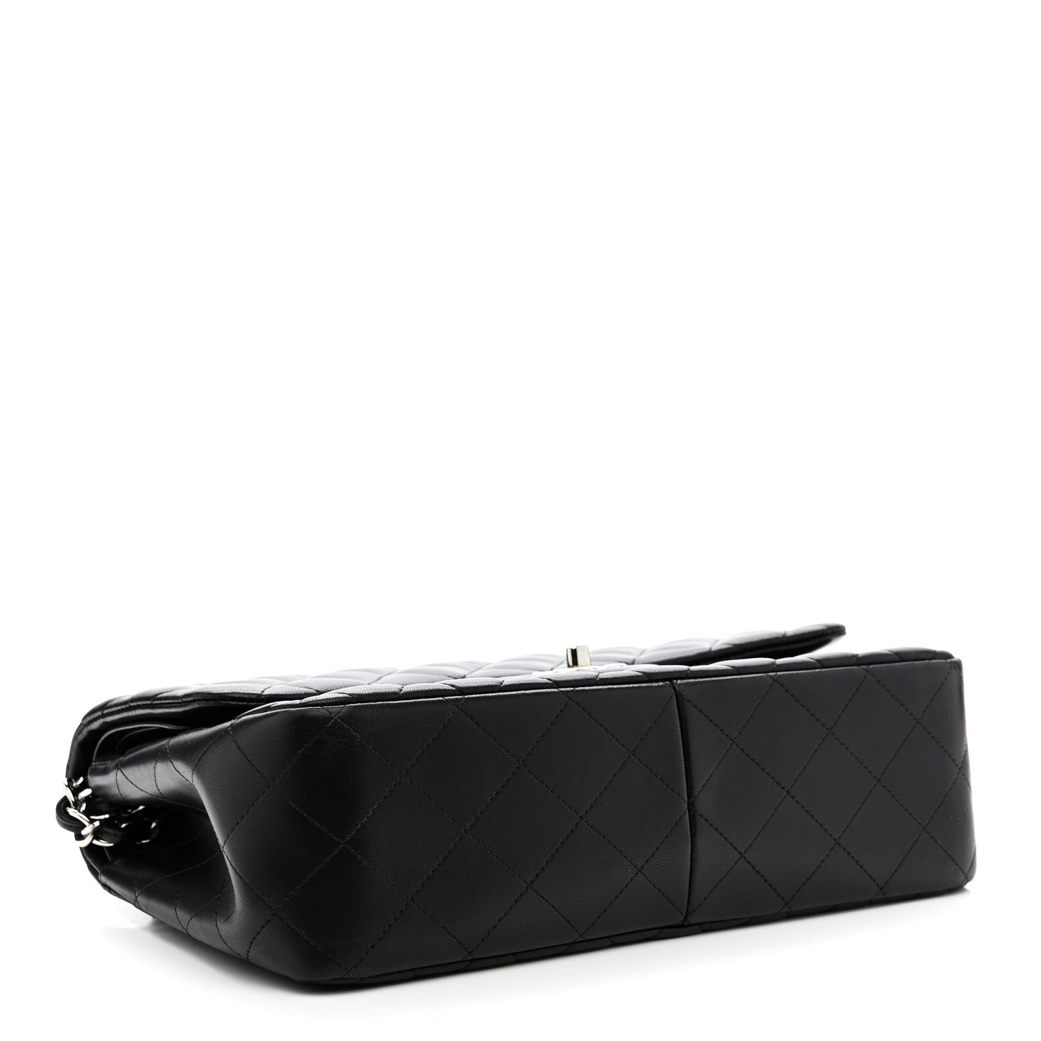 Chanel Lambskin Quilted Jumbo Double Flap Black