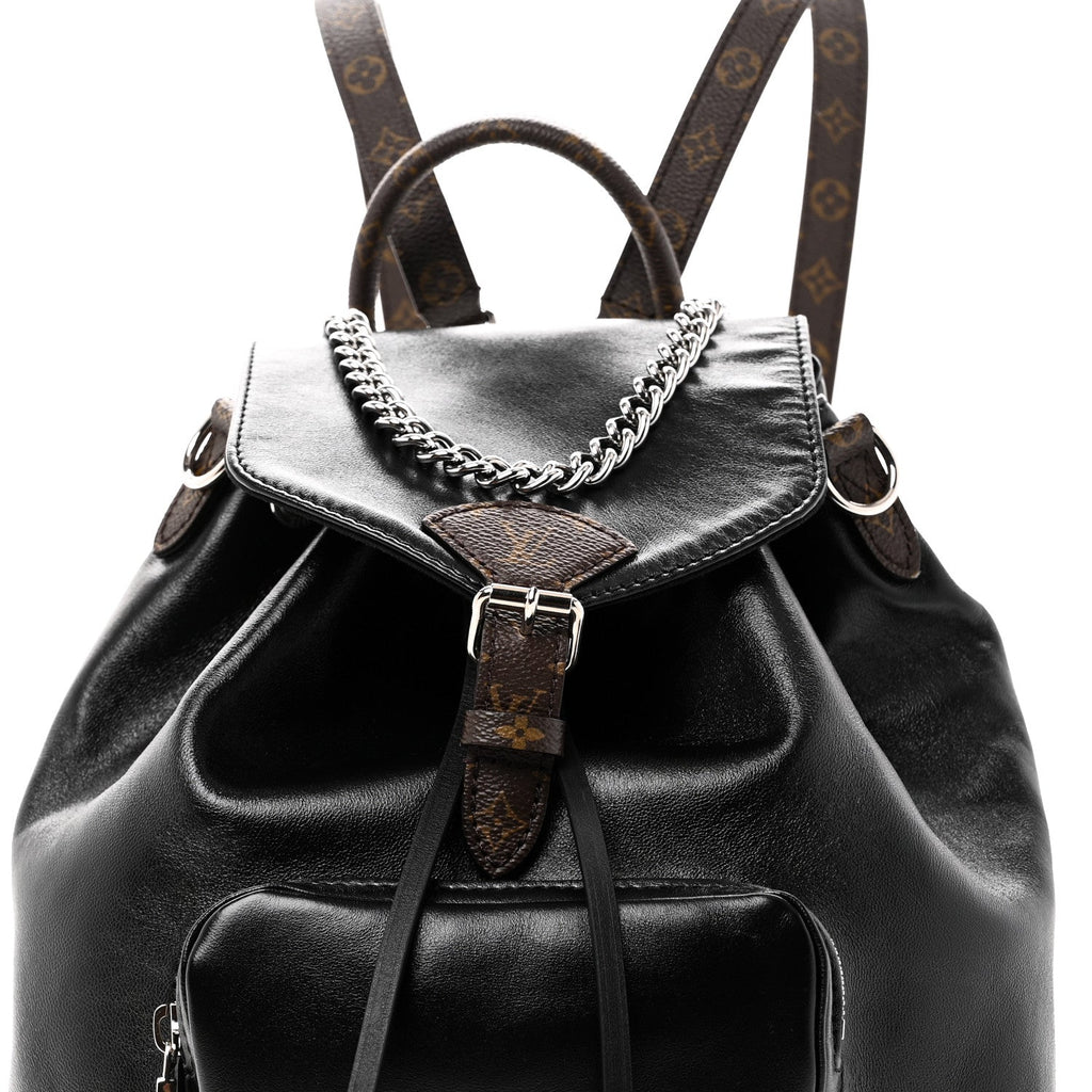 Louis Vuitton Lambskin Monogram Montsouris Vibe PM Black