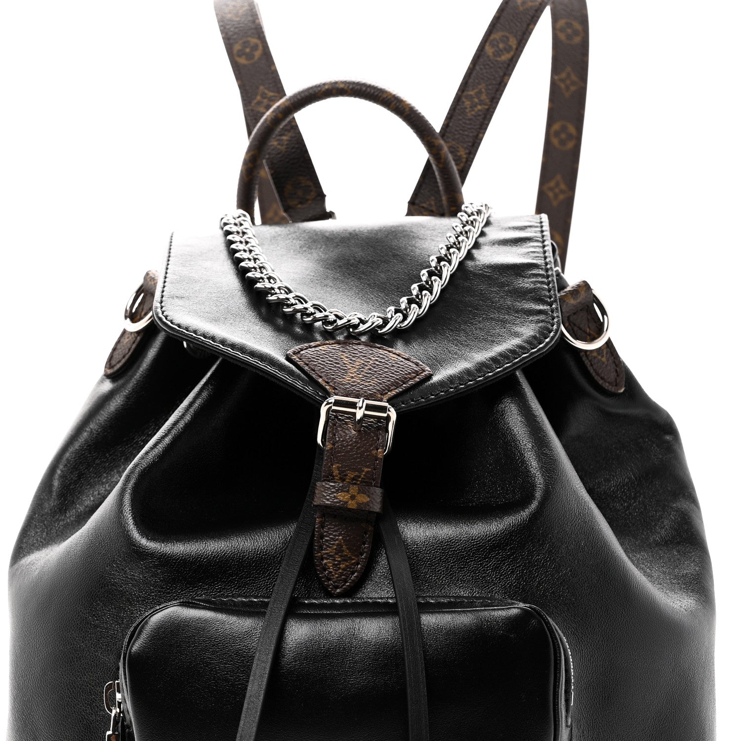 Louis Vuitton Lambskin Monogram Montsouris Vibe PM Black