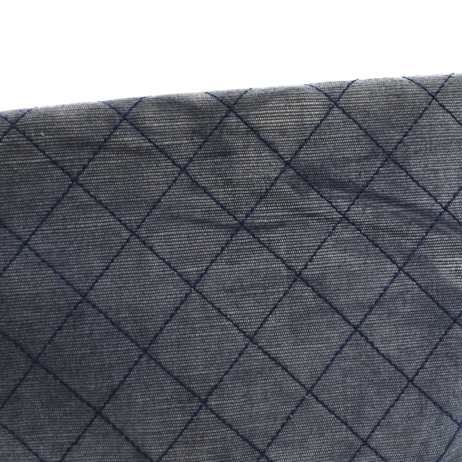 Chanel Denim Lambskin Quilted CC Clutch Blue