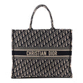 Christian Dior Oblique Large Book Tote Blue Multicolor