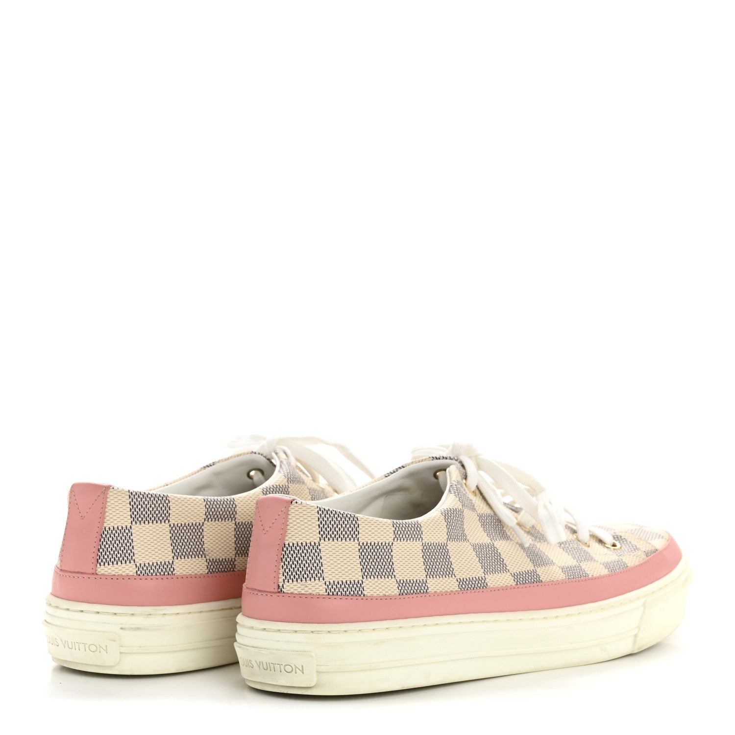 Louis Vuitton Damier Azur Stellar Sneakers 40 Rose Ballerine