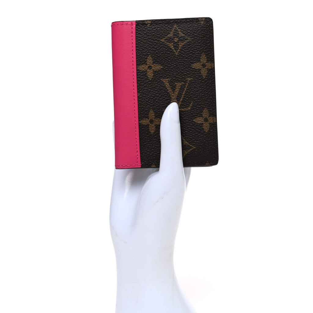 Louis Vuitton Monogram Macassar Pocket Organizer NM Fuchsia