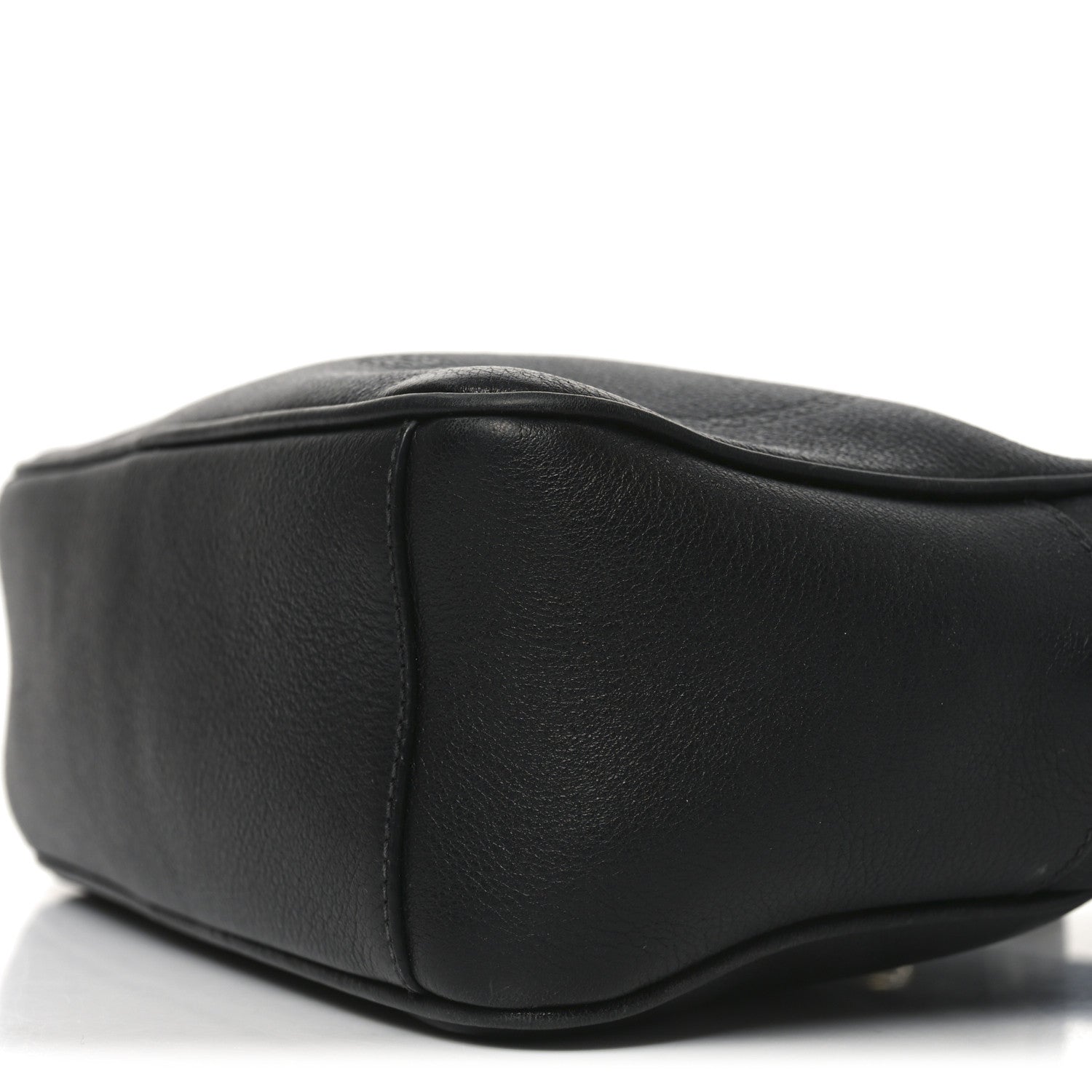 Prada Glace Calfskin Embossed Logo Crossbody Black