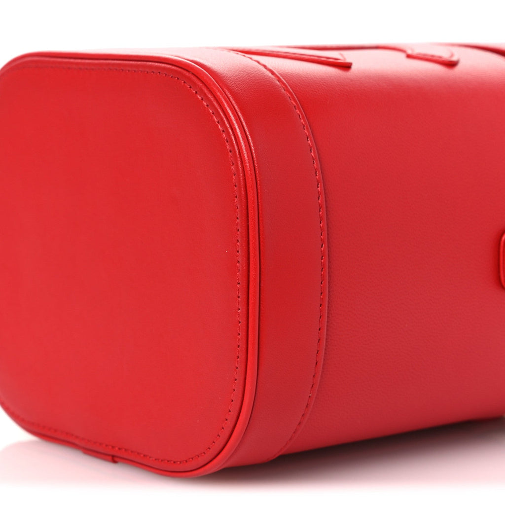 Chanel Lambskin Timeless Vanity Cosmetic Case Red